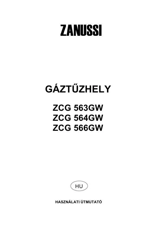 Mode d'emploi ZANUSSI ZCG563GW