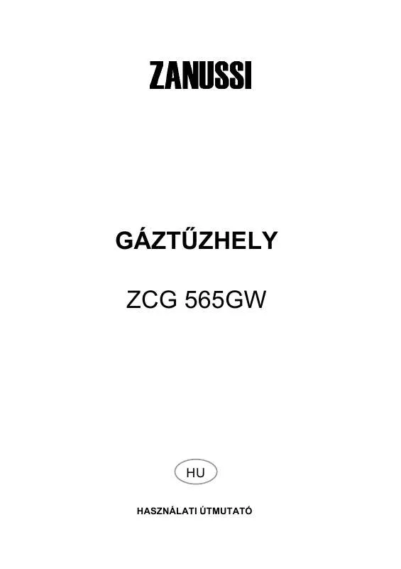 Mode d'emploi ZANUSSI ZCG565GW