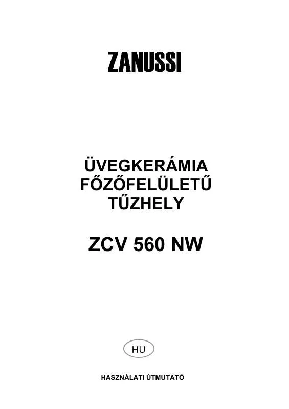 Mode d'emploi ZANUSSI ZCV560NW