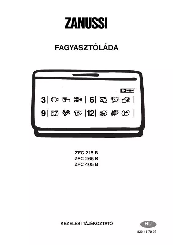 Mode d'emploi ZANUSSI ZFC215B