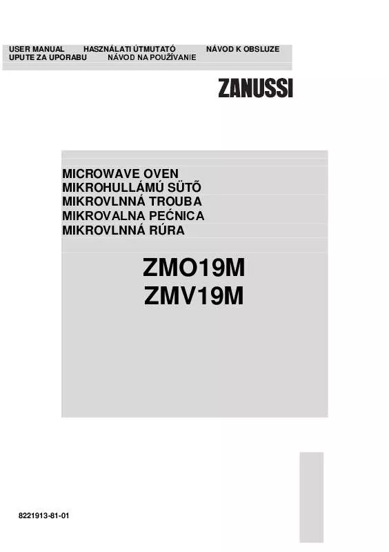 Mode d'emploi ZANUSSI ZMO19M