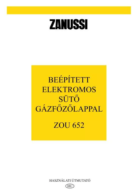 Mode d'emploi ZANUSSI ZOU652INH