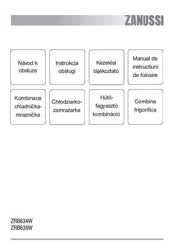 Mode d'emploi ZANUSSI ZRB636W