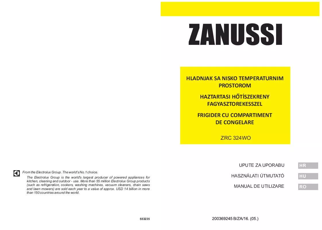 Mode d'emploi ZANUSSI ZRC324WO